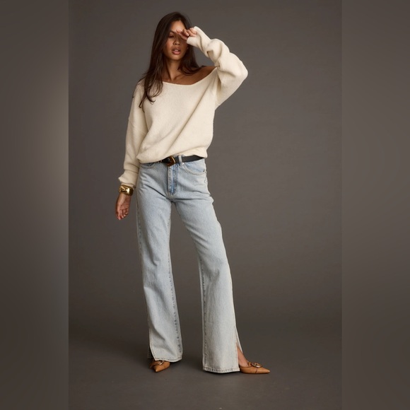 12th tribe Margot cream asymmetrical sweater - Picture 4 of 5